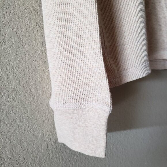 Wonder Nation Unisex Beige Stay Cozy Log Cabin Long Sleeve Waffle Knit Tee XXL - Picture 3 of 10